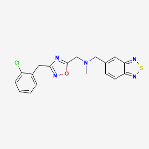 (2,1,3-benzothiadiazol-5-ylmethyl){[3-(2-chlorobenzyl)-1,2,4-oxadiazol-5-yl]methyl}methylamine
