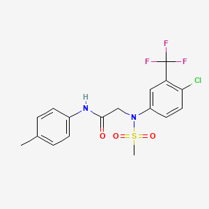 N~2~-[4-chloro-3-(trifluoromethyl)phenyl]-N~1~-(4-methylphenyl)-N~2~-(methylsulfonyl)glycinamide