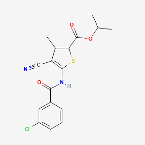 isopropyl 5-[(3-chlorobenzoyl)amino]-4-cyano-3-methyl-2-thiophenecarboxylate