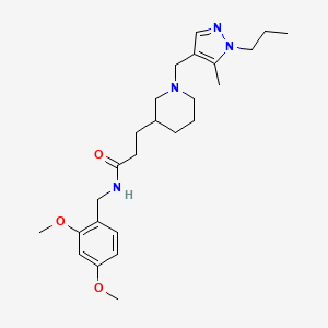 N-(2,4-dimethoxybenzyl)-3-{1-[(5-methyl-1-propyl-1H-pyrazol-4-yl)methyl]-3-piperidinyl}propanamide