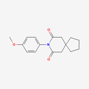 molecular formula C16H19NO3 B6071867 8-(4-methoxyphenyl)-8-azaspiro[4.5]decane-7,9-dione 