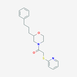 molecular formula C20H24N2O2S B6071873 2-(3-phenylpropyl)-4-[(2-pyridinylthio)acetyl]morpholine 