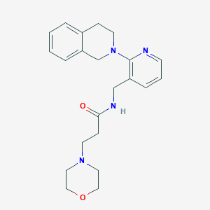 N-{[2-(3,4-dihydro-2(1H)-isoquinolinyl)-3-pyridinyl]methyl}-3-(4-morpholinyl)propanamide