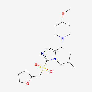 1-({1-isobutyl-2-[(tetrahydro-2-furanylmethyl)sulfonyl]-1H-imidazol-5-yl}methyl)-4-methoxypiperidine