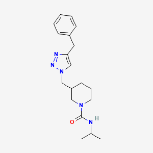 molecular formula C19H27N5O B6071904 3-[(4-benzyl-1H-1,2,3-triazol-1-yl)methyl]-N-isopropyl-1-piperidinecarboxamide 