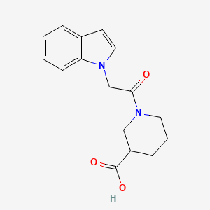 molecular formula C16H18N2O3 B6071916 1-(1H-indol-1-ylacetyl)-3-piperidinecarboxylic acid 