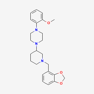1-[1-(1,3-benzodioxol-4-ylmethyl)-3-piperidinyl]-4-(2-methoxyphenyl)piperazine