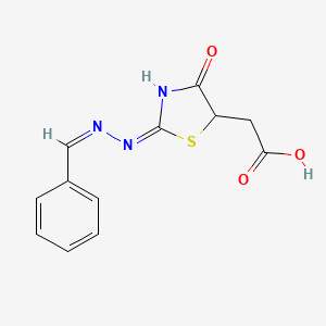 [2-(2-benzylidenehydrazino)-4-oxo-4,5-dihydro-1,3-thiazol-5-yl]acetic acid