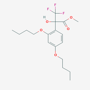 molecular formula C18H25F3O5 B6071945 methyl 2-(2,4-dibutoxyphenyl)-3,3,3-trifluoro-2-hydroxypropanoate 