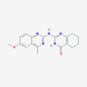 molecular formula C18H19N5O2 B6071954 2-[(6-methoxy-4-methyl-2-quinazolinyl)amino]-5,6,7,8-tetrahydro-4(1H)-quinazolinone 