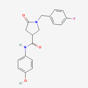 1-(4-fluorobenzyl)-N-(4-hydroxyphenyl)-5-oxo-3-pyrrolidinecarboxamide