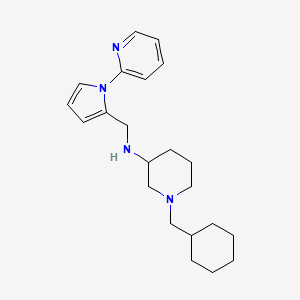 molecular formula C22H32N4 B6071967 1-(cyclohexylmethyl)-N-{[1-(2-pyridinyl)-1H-pyrrol-2-yl]methyl}-3-piperidinamine 