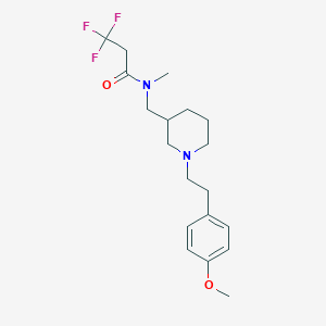molecular formula C19H27F3N2O2 B6071977 3,3,3-trifluoro-N-({1-[2-(4-methoxyphenyl)ethyl]-3-piperidinyl}methyl)-N-methylpropanamide 