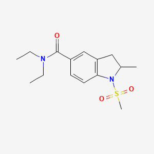 molecular formula C15H22N2O3S B6071985 N,N-diethyl-2-methyl-1-(methylsulfonyl)-5-indolinecarboxamide 