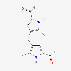 molecular formula C13H14N2O2 B607199 4,4'-亚甲基双(5-甲基-1H-吡咯-2-甲醛) CAS No. 511529-30-9