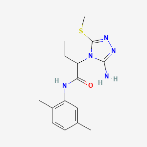molecular formula C15H21N5OS B6071990 2-[3-amino-5-(methylthio)-4H-1,2,4-triazol-4-yl]-N-(2,5-dimethylphenyl)butanamide 