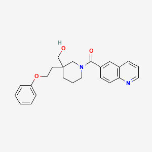 [3-(2-phenoxyethyl)-1-(6-quinolinylcarbonyl)-3-piperidinyl]methanol