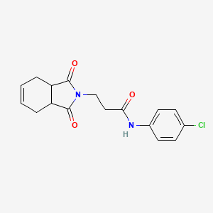 molecular formula C17H17ClN2O3 B6072005 N-(4-chlorophenyl)-3-(1,3-dioxo-1,3,3a,4,7,7a-hexahydro-2H-isoindol-2-yl)propanamide 
