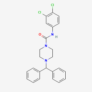 molecular formula C24H23Cl2N3O B6072015 N-(3,4-dichlorophenyl)-4-(diphenylmethyl)-1-piperazinecarboxamide CAS No. 303132-65-2