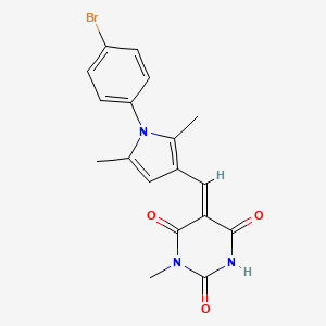 5-{[1-(4-bromophenyl)-2,5-dimethyl-1H-pyrrol-3-yl]methylene}-1-methyl-2,4,6(1H,3H,5H)-pyrimidinetrione