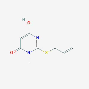 molecular formula C8H10N2O2S B6072064 2-(allylthio)-6-hydroxy-3-methyl-4(3H)-pyrimidinone 