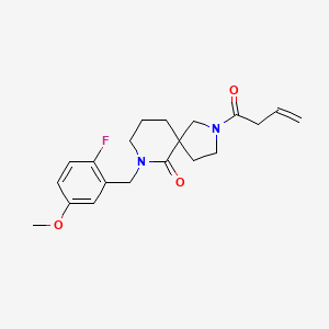 molecular formula C20H25FN2O3 B6072075 2-(3-butenoyl)-7-(2-fluoro-5-methoxybenzyl)-2,7-diazaspiro[4.5]decan-6-one 