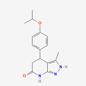 molecular formula C16H19N3O2 B6072095 4-(4-isopropoxyphenyl)-3-methyl-1,4,5,7-tetrahydro-6H-pyrazolo[3,4-b]pyridin-6-one 