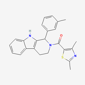molecular formula C24H23N3OS B6072108 2-[(2,4-dimethyl-1,3-thiazol-5-yl)carbonyl]-1-(3-methylphenyl)-2,3,4,9-tetrahydro-1H-beta-carboline 