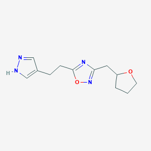 5-[2-(1H-pyrazol-4-yl)ethyl]-3-(tetrahydro-2-furanylmethyl)-1,2,4-oxadiazole