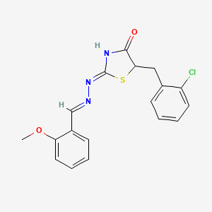 2-methoxybenzaldehyde [5-(2-chlorobenzyl)-4-oxo-1,3-thiazolidin-2-ylidene]hydrazone