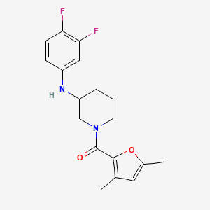 molecular formula C18H20F2N2O2 B6072156 N-(3,4-difluorophenyl)-1-(3,5-dimethyl-2-furoyl)-3-piperidinamine 