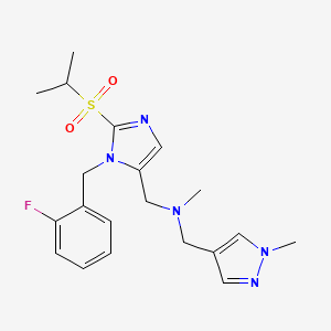 1-[1-(2-fluorobenzyl)-2-(isopropylsulfonyl)-1H-imidazol-5-yl]-N-methyl-N-[(1-methyl-1H-pyrazol-4-yl)methyl]methanamine