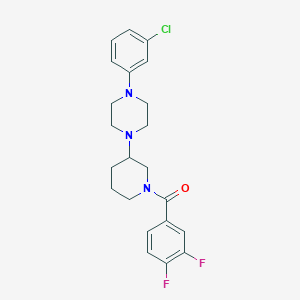 molecular formula C22H24ClF2N3O B6072176 1-(3-chlorophenyl)-4-[1-(3,4-difluorobenzoyl)-3-piperidinyl]piperazine 