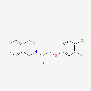 molecular formula C20H22ClNO2 B6072190 2-[2-(4-chloro-3,5-dimethylphenoxy)propanoyl]-1,2,3,4-tetrahydroisoquinoline 