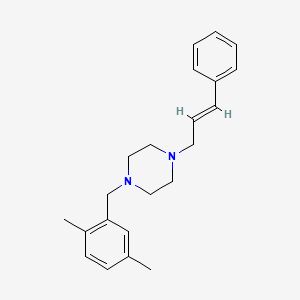 molecular formula C22H28N2 B6072203 1-(2,5-dimethylbenzyl)-4-(3-phenyl-2-propen-1-yl)piperazine 