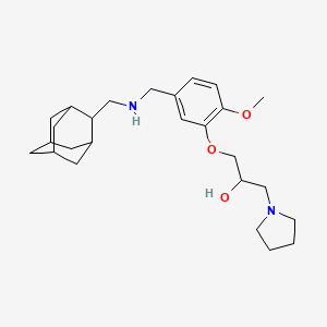 molecular formula C26H40N2O3 B6072257 1-(5-{[(2-adamantylmethyl)amino]methyl}-2-methoxyphenoxy)-3-(1-pyrrolidinyl)-2-propanol 