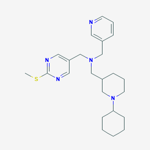 molecular formula C24H35N5S B6072292 1-(1-cyclohexyl-3-piperidinyl)-N-{[2-(methylthio)-5-pyrimidinyl]methyl}-N-(3-pyridinylmethyl)methanamine 