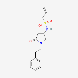 molecular formula C15H20N2O3S B6072301 N-[5-oxo-1-(2-phenylethyl)-3-pyrrolidinyl]-2-propene-1-sulfonamide 
