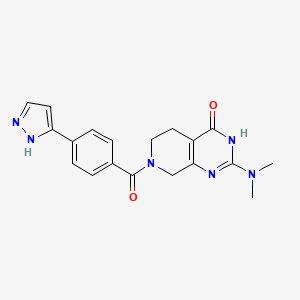 2-(dimethylamino)-7-[4-(1H-pyrazol-3-yl)benzoyl]-5,6,7,8-tetrahydropyrido[3,4-d]pyrimidin-4(3H)-one