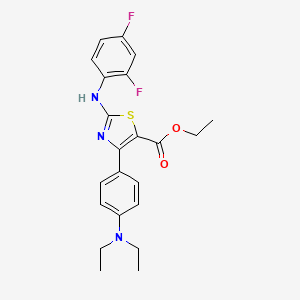molecular formula C22H23F2N3O2S B607234 Dynarrestin CAS No. 2222768-84-3