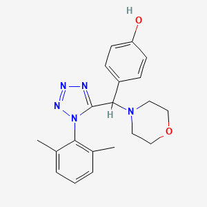 molecular formula C20H23N5O2 B6072352 4-[[1-(2,6-dimethylphenyl)-1H-tetrazol-5-yl](4-morpholinyl)methyl]phenol 
