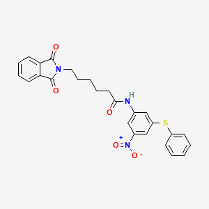 6-(1,3-dioxo-1,3-dihydro-2H-isoindol-2-yl)-N-[3-nitro-5-(phenylthio)phenyl]hexanamide