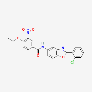 N-[2-(2-chlorophenyl)-1,3-benzoxazol-5-yl]-4-ethoxy-3-nitrobenzamide