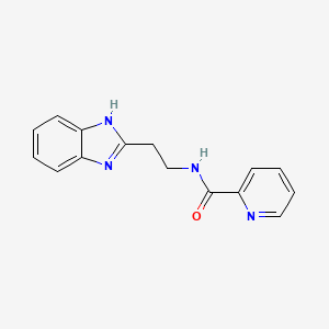 molecular formula C15H14N4O B6072405 N-[2-(1H-benzimidazol-2-yl)ethyl]pyridine-2-carboxamide 