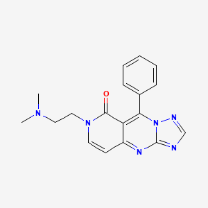 molecular formula C18H18N6O B6072427 7-[2-(dimethylamino)ethyl]-9-phenylpyrido[4,3-d][1,2,4]triazolo[1,5-a]pyrimidin-8(7H)-one 