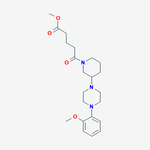 methyl 5-{3-[4-(2-methoxyphenyl)-1-piperazinyl]-1-piperidinyl}-5-oxopentanoate