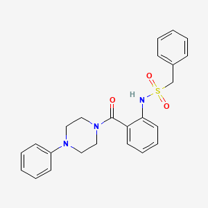 1-phenyl-N-{2-[(4-phenyl-1-piperazinyl)carbonyl]phenyl}methanesulfonamide