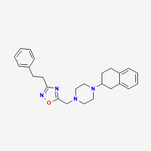 molecular formula C25H30N4O B6072461 1-{[3-(2-phenylethyl)-1,2,4-oxadiazol-5-yl]methyl}-4-(1,2,3,4-tetrahydro-2-naphthalenyl)piperazine 