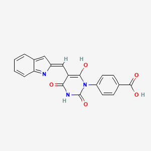4-[5-(1H-indol-2-ylmethylene)-2,4,6-trioxotetrahydro-1(2H)-pyrimidinyl]benzoic acid