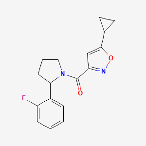 5-cyclopropyl-3-{[2-(2-fluorophenyl)-1-pyrrolidinyl]carbonyl}isoxazole